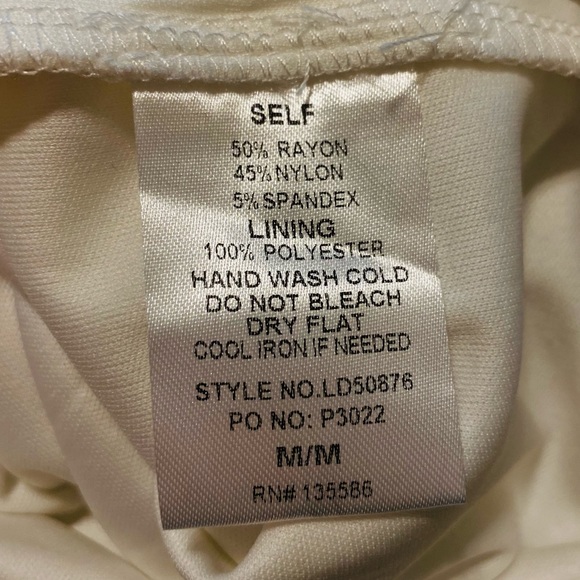 Main Strip Medium White Babydoll Open Back Dress - Picture 5 of 7